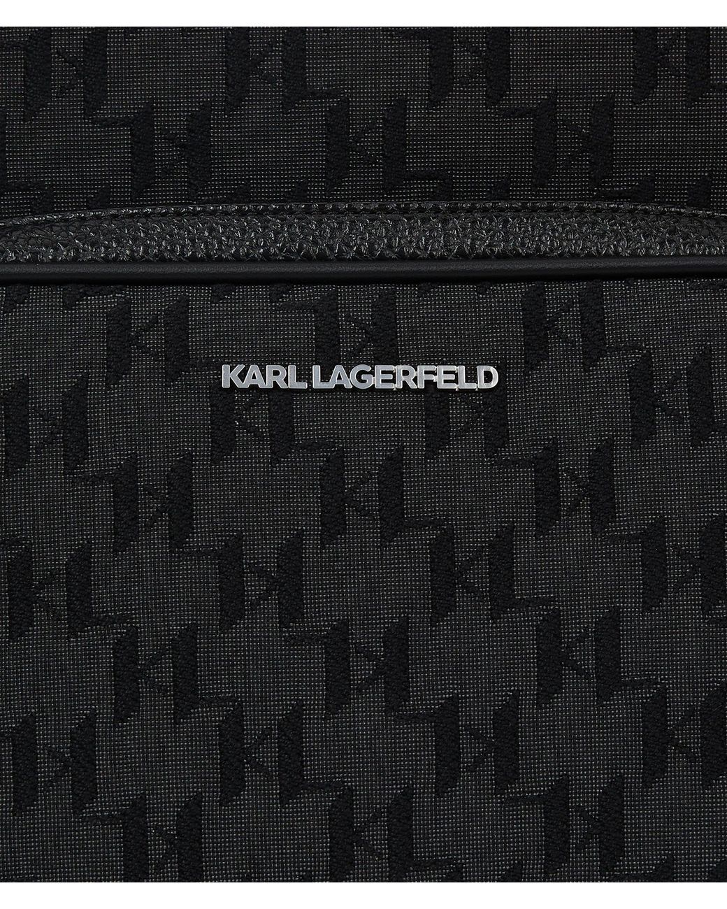 Karl Lagerfeld Black K/Monogram Jacquard Backpack for men