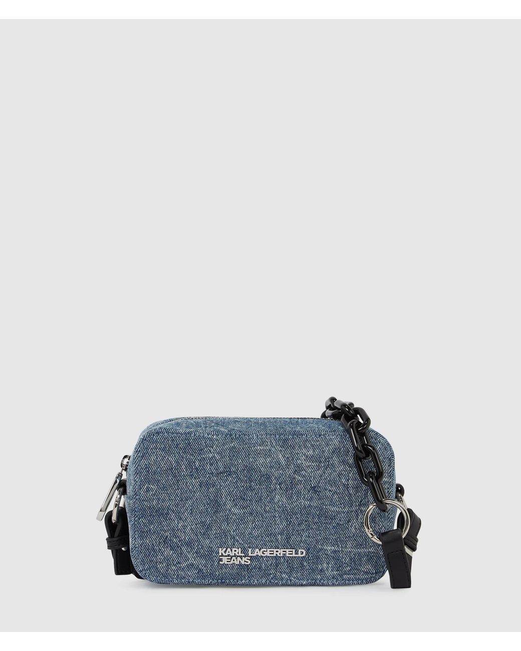 KL Jeans Blue Denim Chain Camera Bag