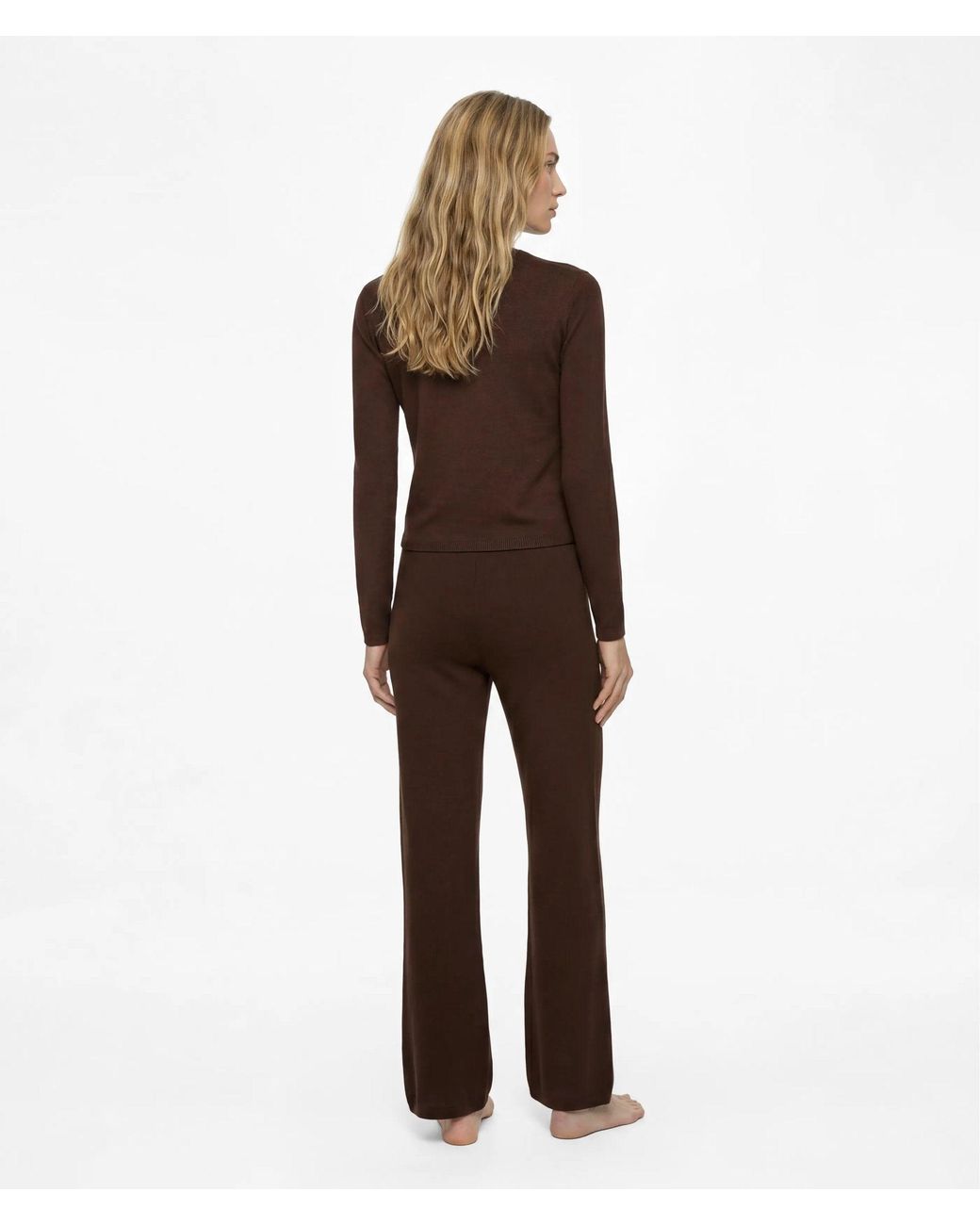 Karl Lagerfeld Brown Autograph Cashmere Blend Loungewear Pants