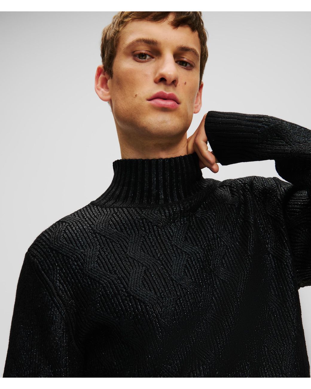 Chunky black turtleneck 2025