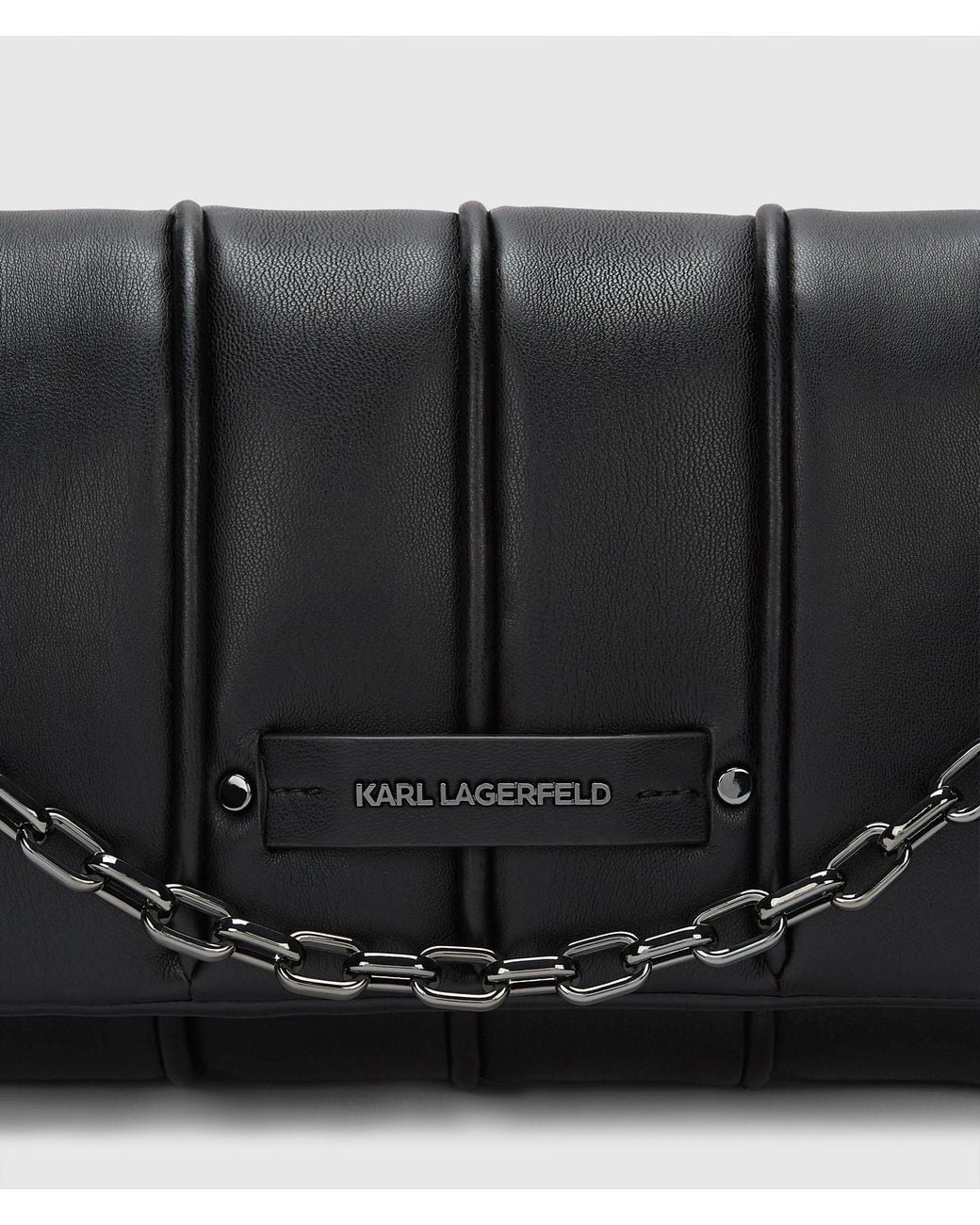 Single Chain Magnets KARL LAGERFELD K/Axis Piping Shoulder Bag in Black | Lyst