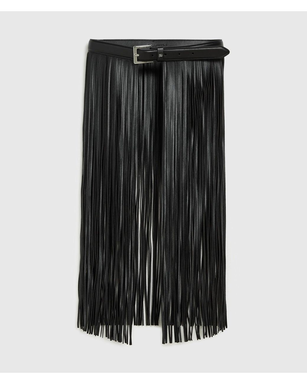 Karl Lagerfeld Black K/Autograph Fringe Belt