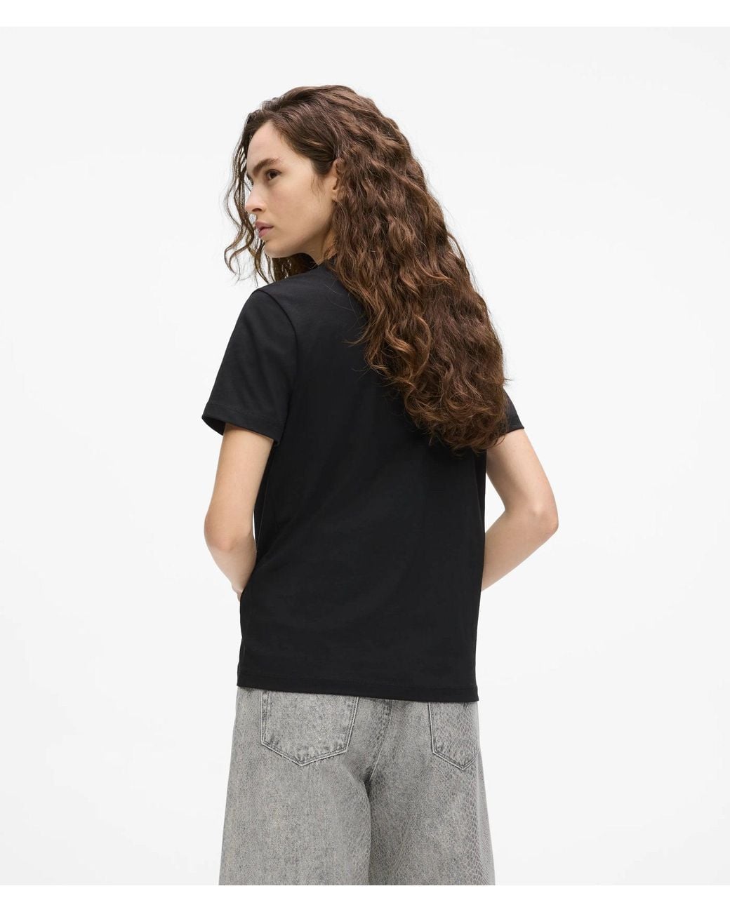 Karl Lagerfeld Black Exclusive Button Detail Autograph T-Shirt