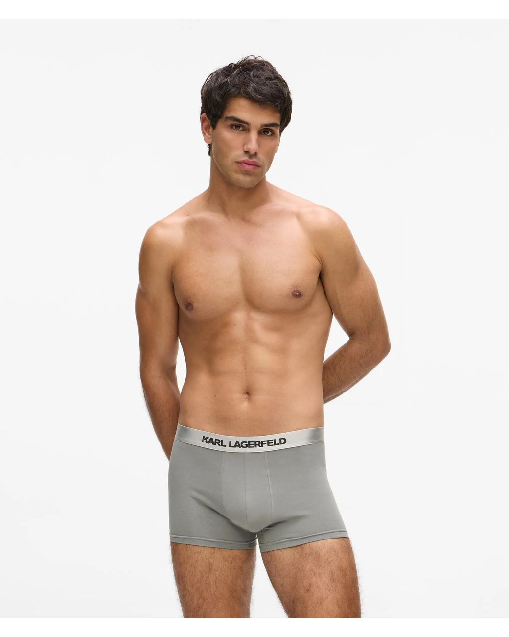 Karl Lagerfeld Green Metallic Logo Trunks – 3-Pack for men