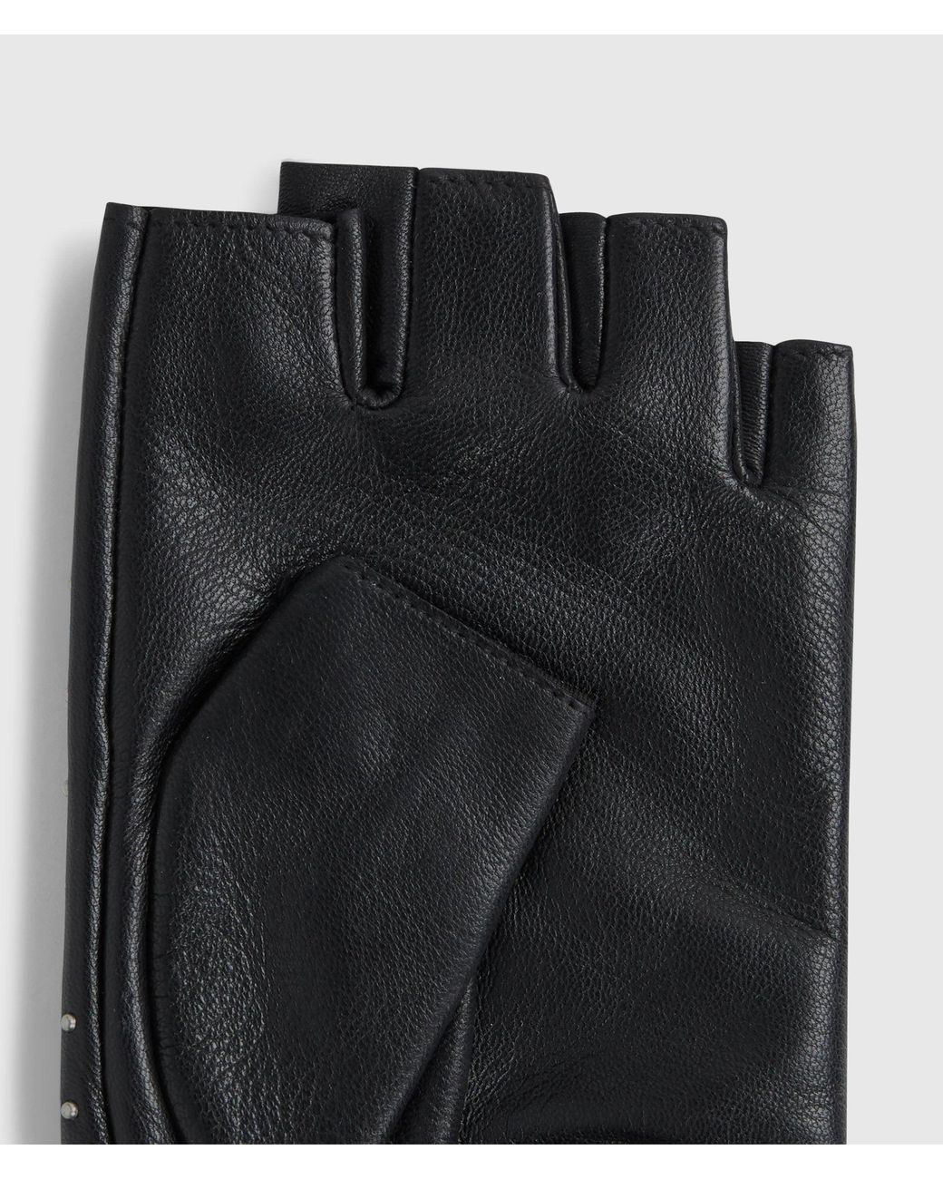 Karl Lagerfeld Black K/Autograph Studded Fingerless Gloves
