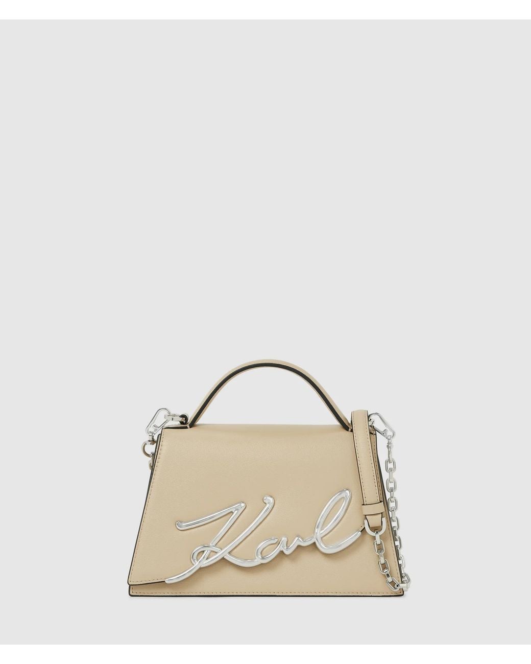 Karl Lagerfeld Natural K/Signature Medium Crossbody Bag