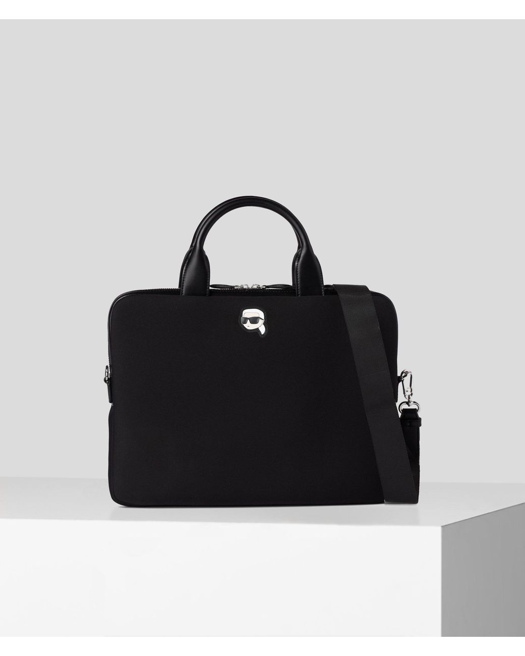 Karl Lagerfeld K/ikonik Nylon Laptop Bag in Black for Men | Lyst UK