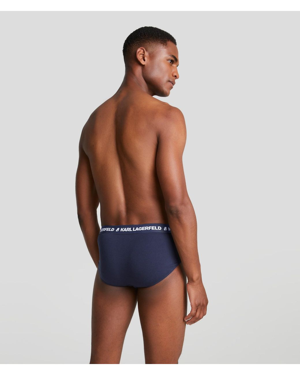 Karl Lagerfeld White Logo Briefs – 3-Pack for men