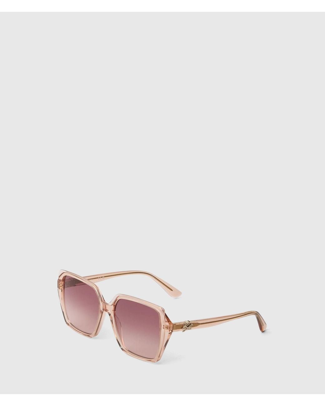 Karl Lagerfeld Pink Autograph Square Sunglasses