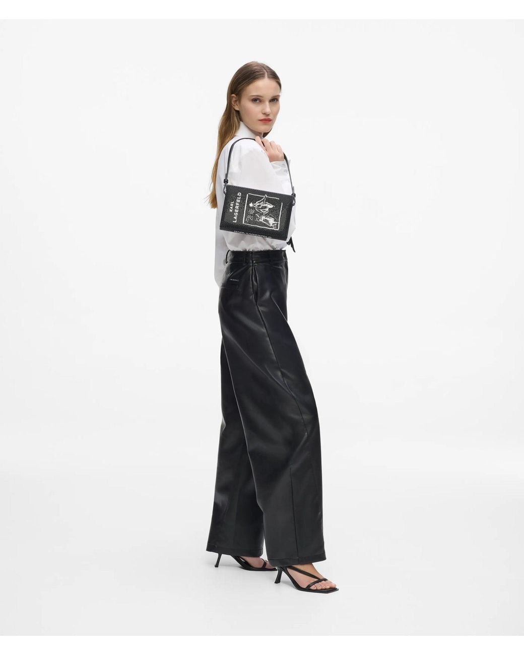 Karl Lagerfeld Black K/Soiree Book Minaudière Bag
