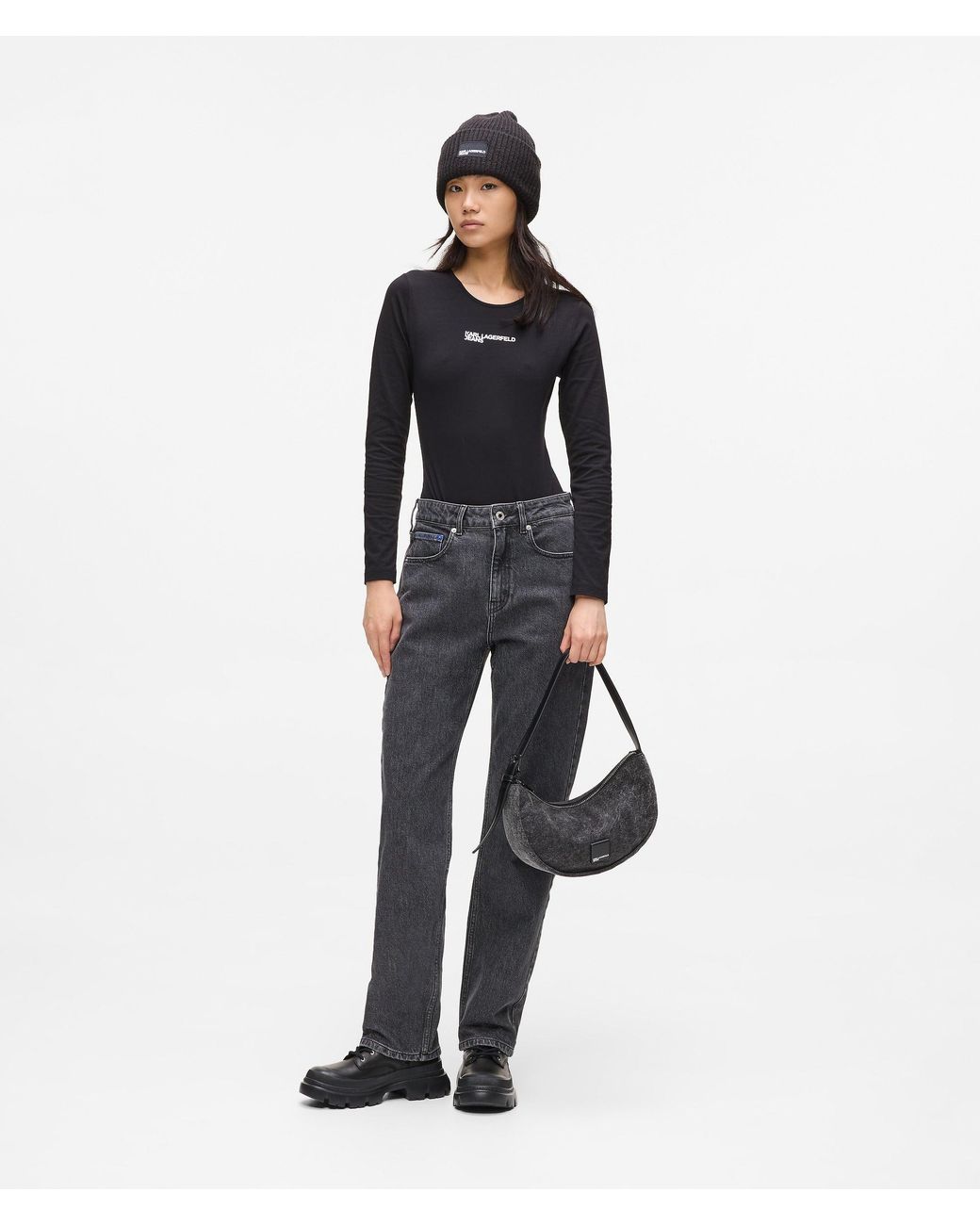 KL Jeans White High-Rise Straight Jeans