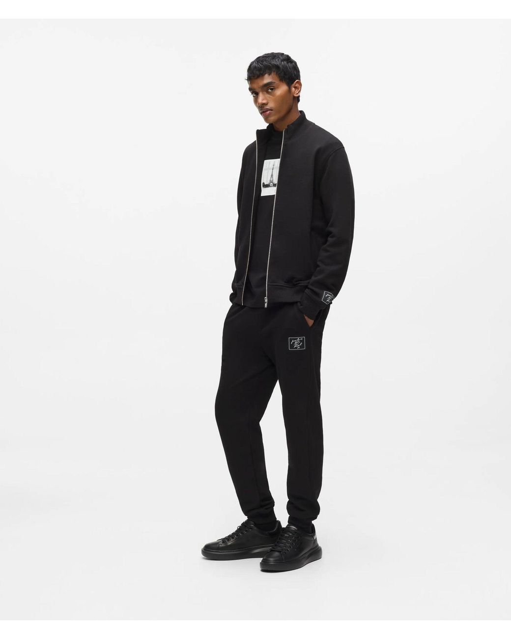 Karl Lagerfeld Black From Paris With Love Sweatpants for men
