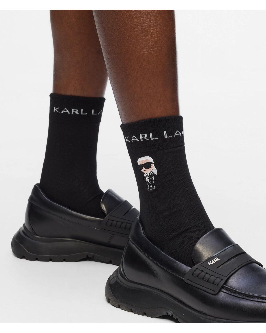 Karl Lagerfeld Black Ikon Socks – 3-Pack for men