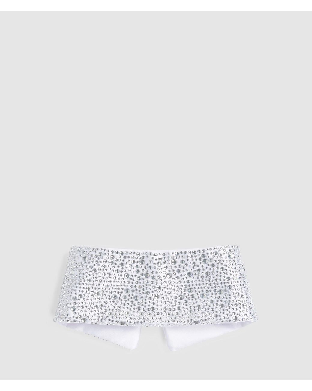 Karl Lagerfeld White Rhinestone Collar Handpicked By Hun Kim