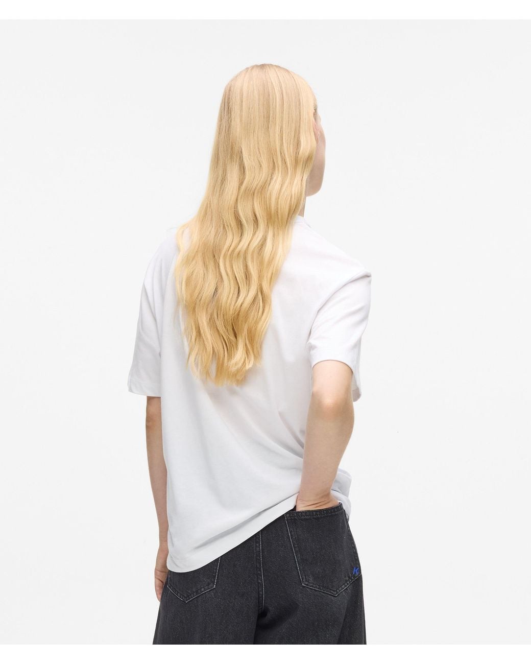 KL Jeans White Outline Logo T-Shirt