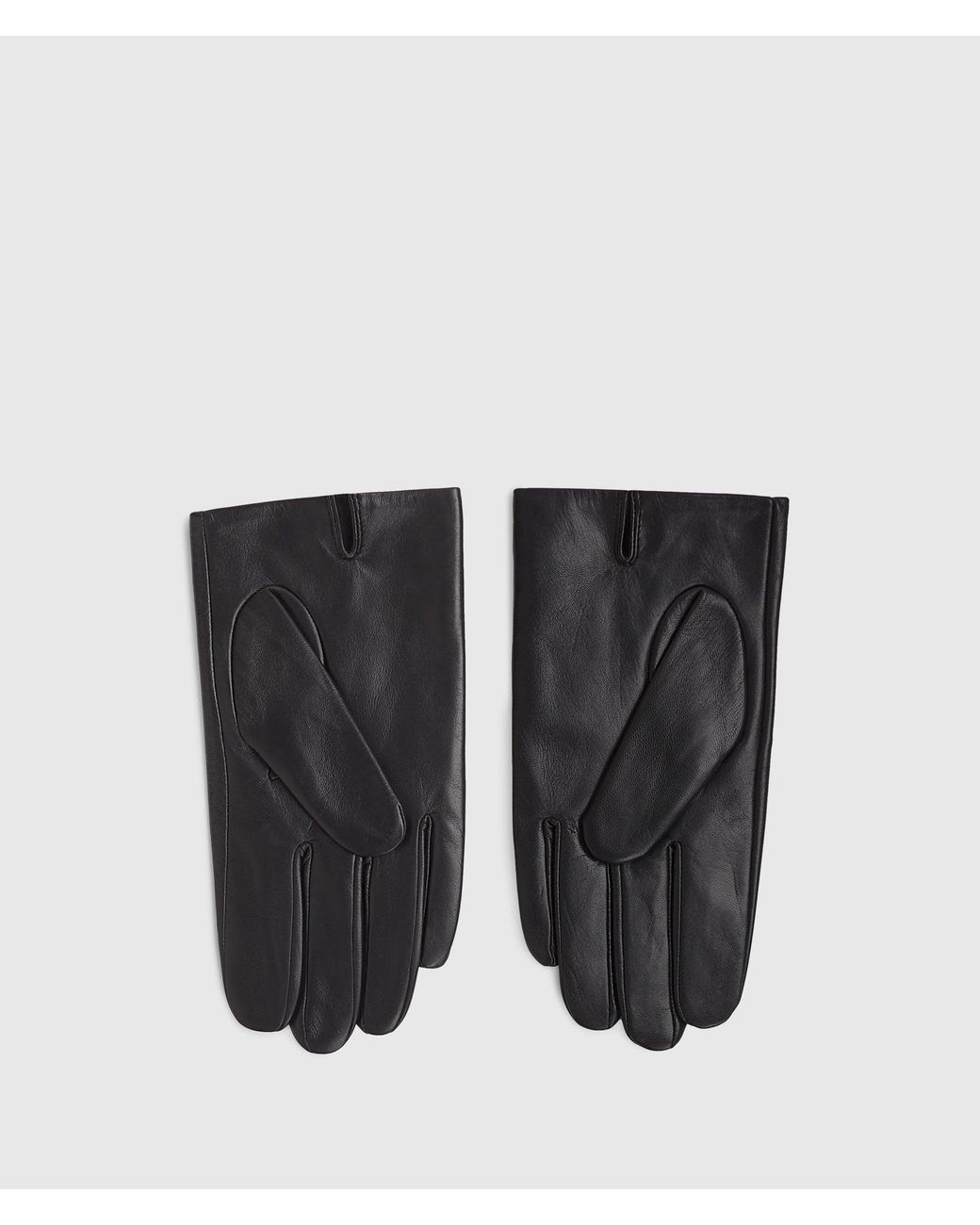 KL Jeans Black K Logo Leather Gloves for men