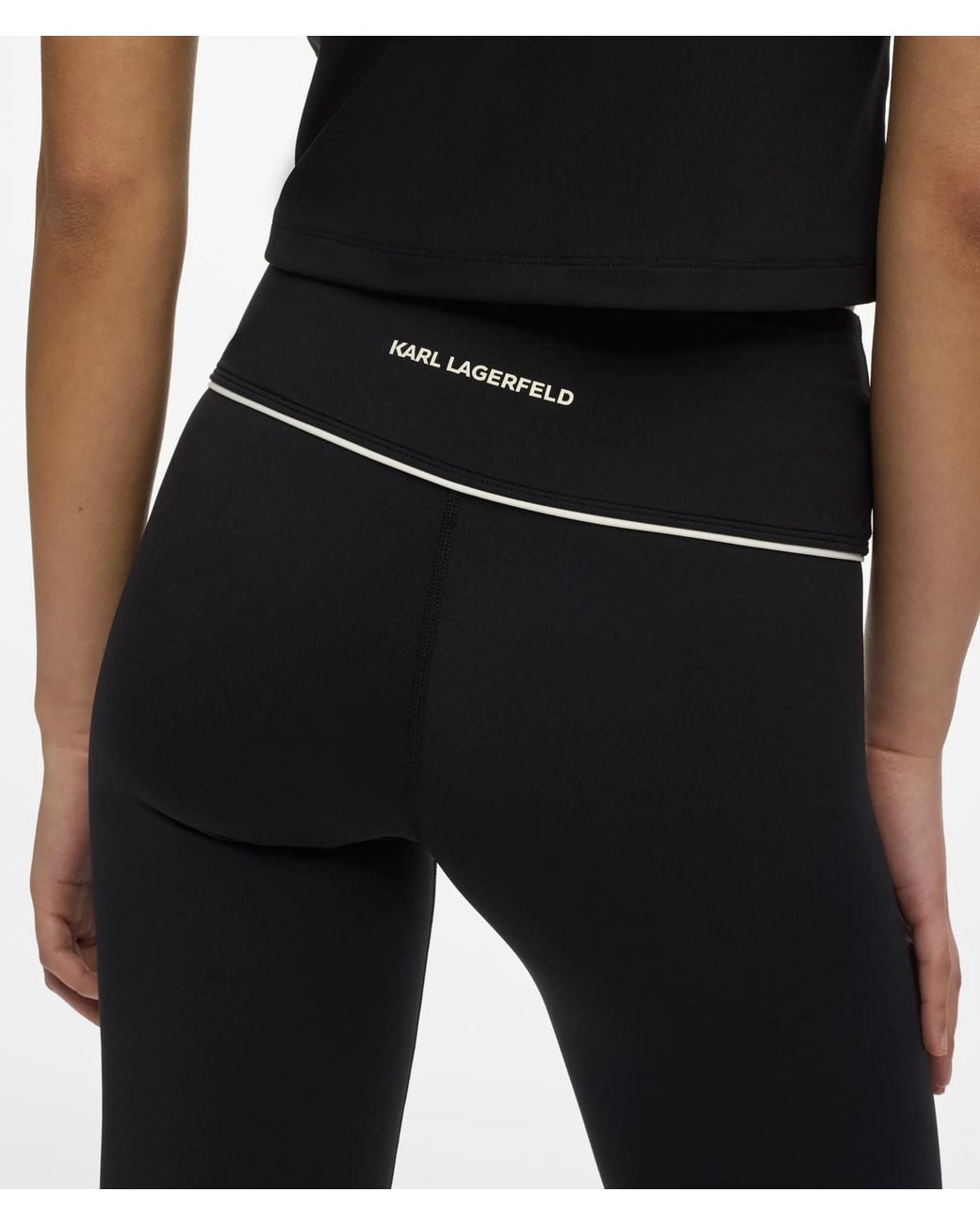 Karl Lagerfeld Blue Contrast Piping Athleisure Leggings