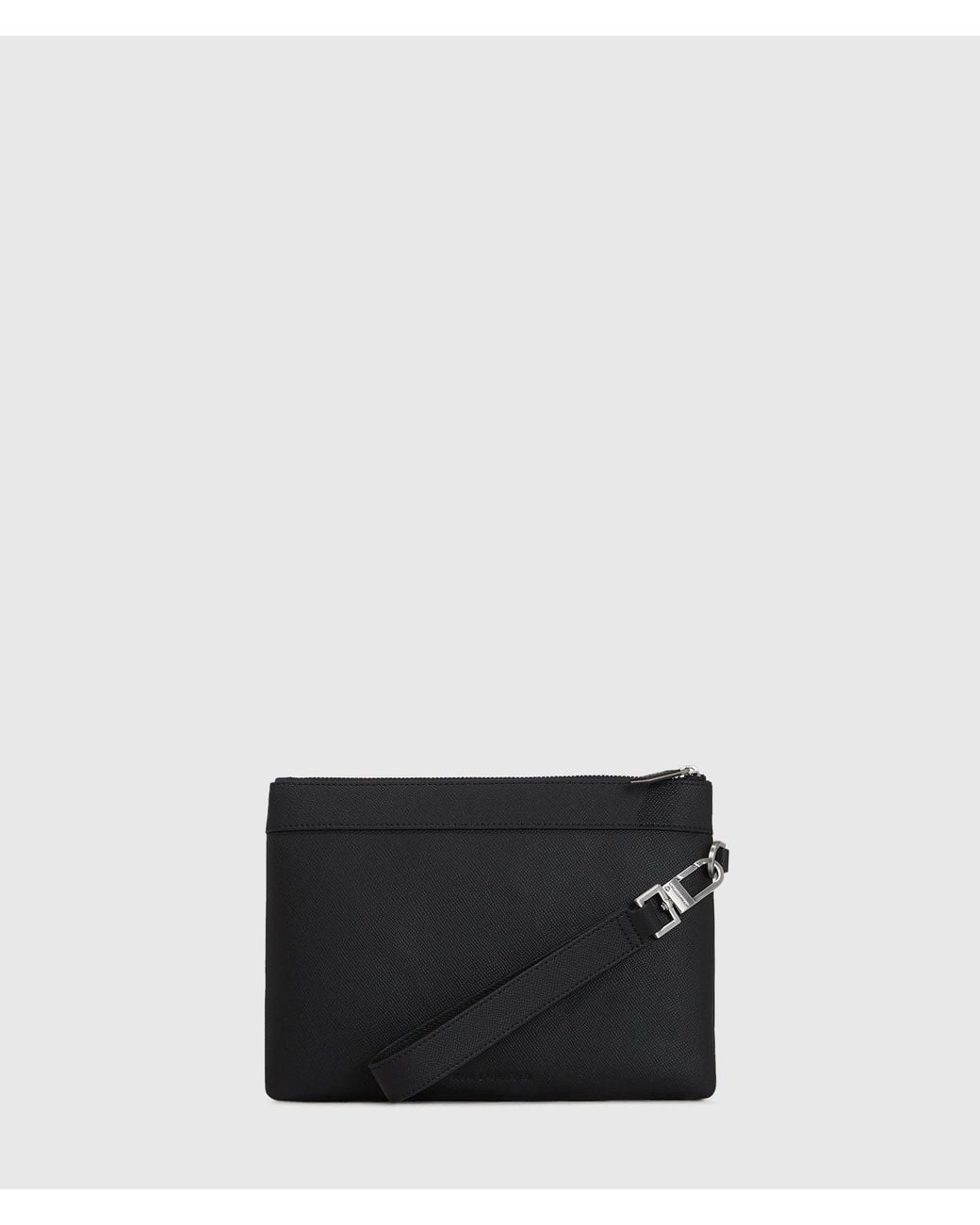Karl Lagerfeld Black K/Monogram Leather Pouch for men