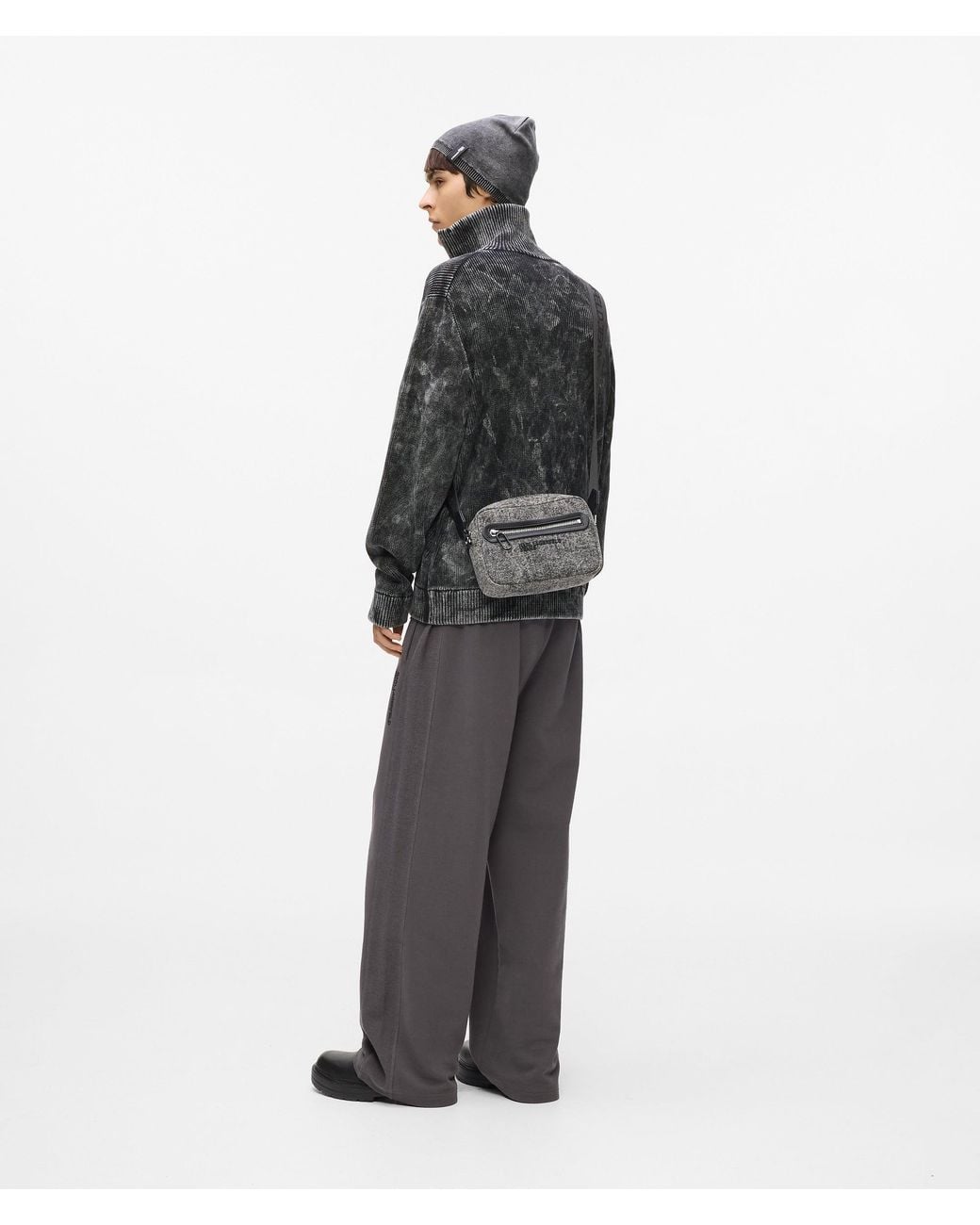 Sac Bandoulière En Denim Délavé, Homme, Taille KL Jeans pour homme en coloris Black
