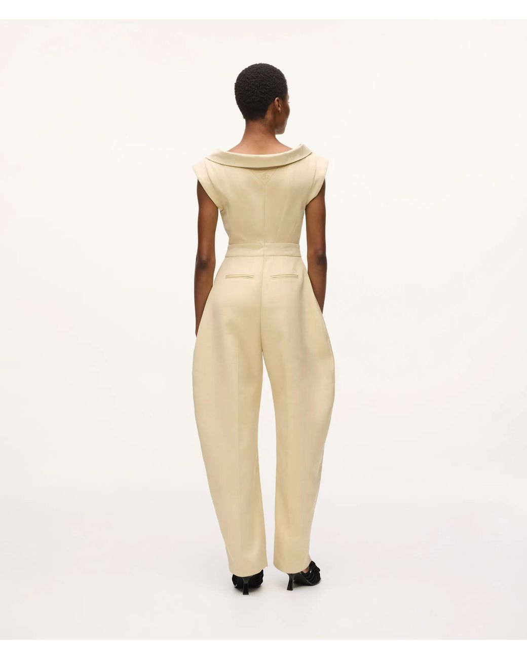Karl Lagerfeld Natural Kl Studio Tailored Jumpsuit