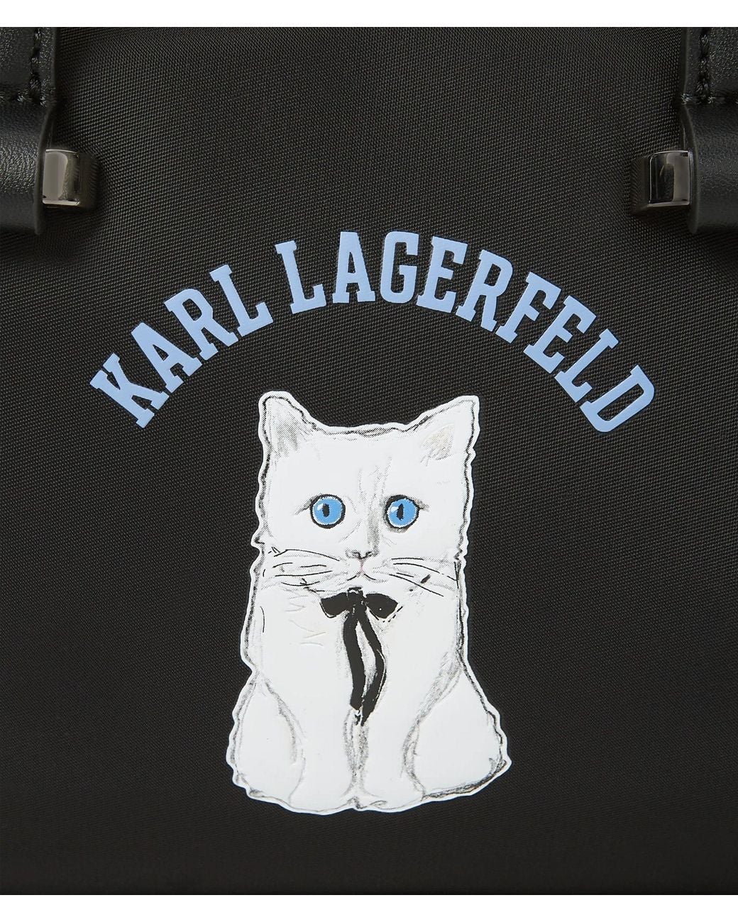 Karl Lagerfeld Black Ikon Choupette Small Satchel Bag