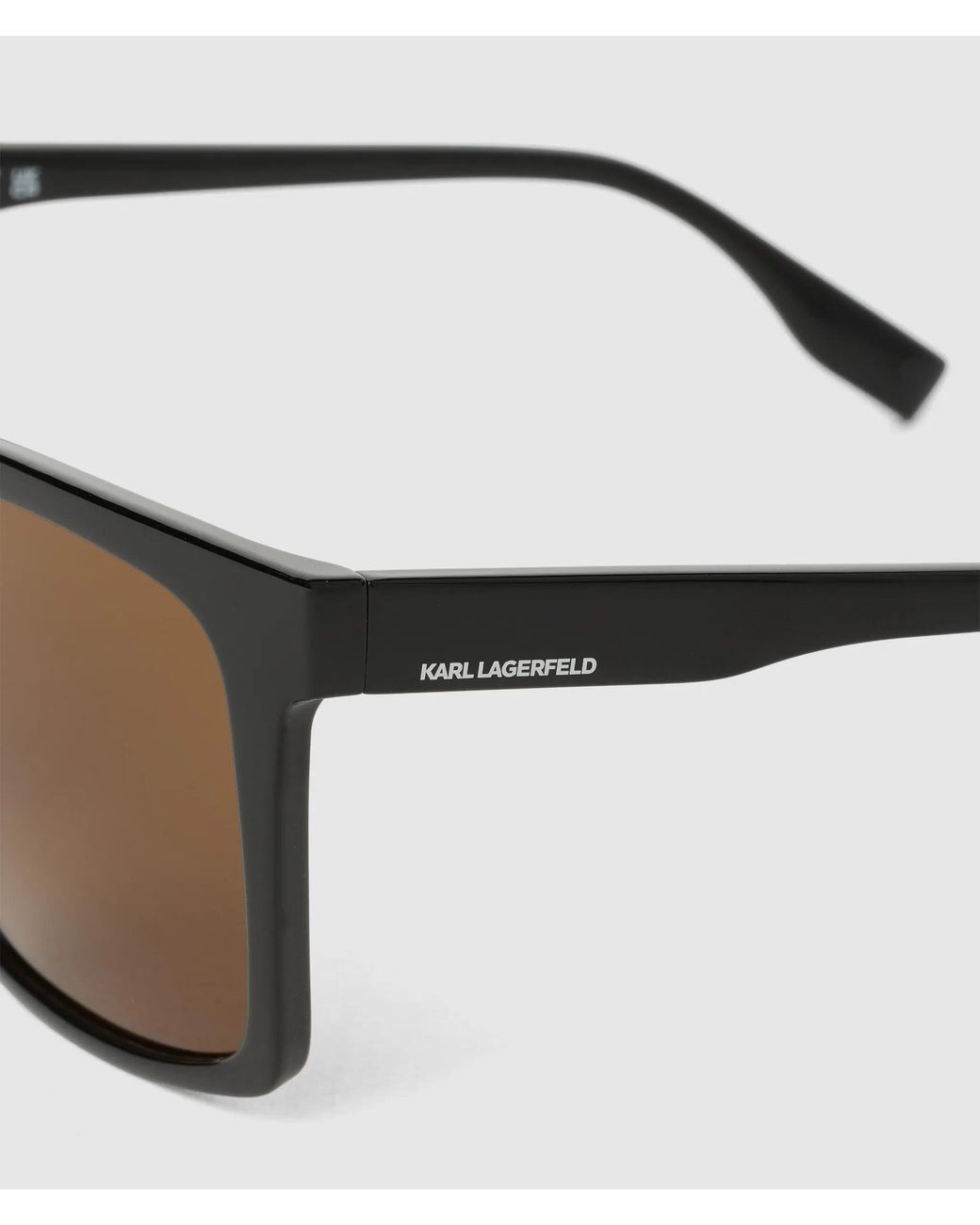 Karl Lagerfeld Black Logo Navigator Sunglasses for men