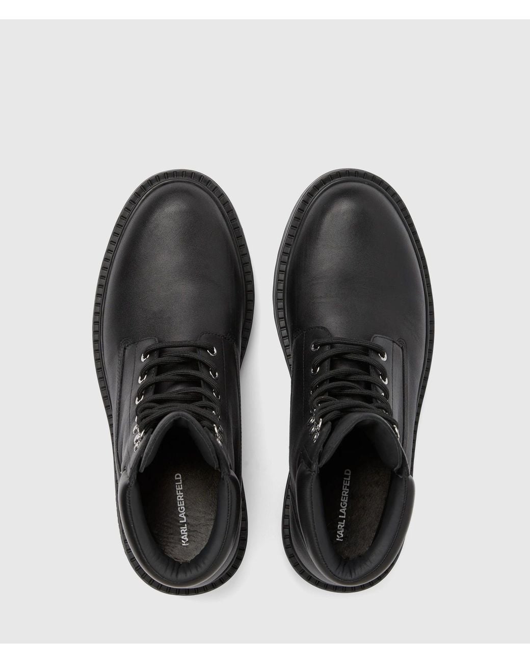 Karl Lagerfeld Black Miles Work Boot for men