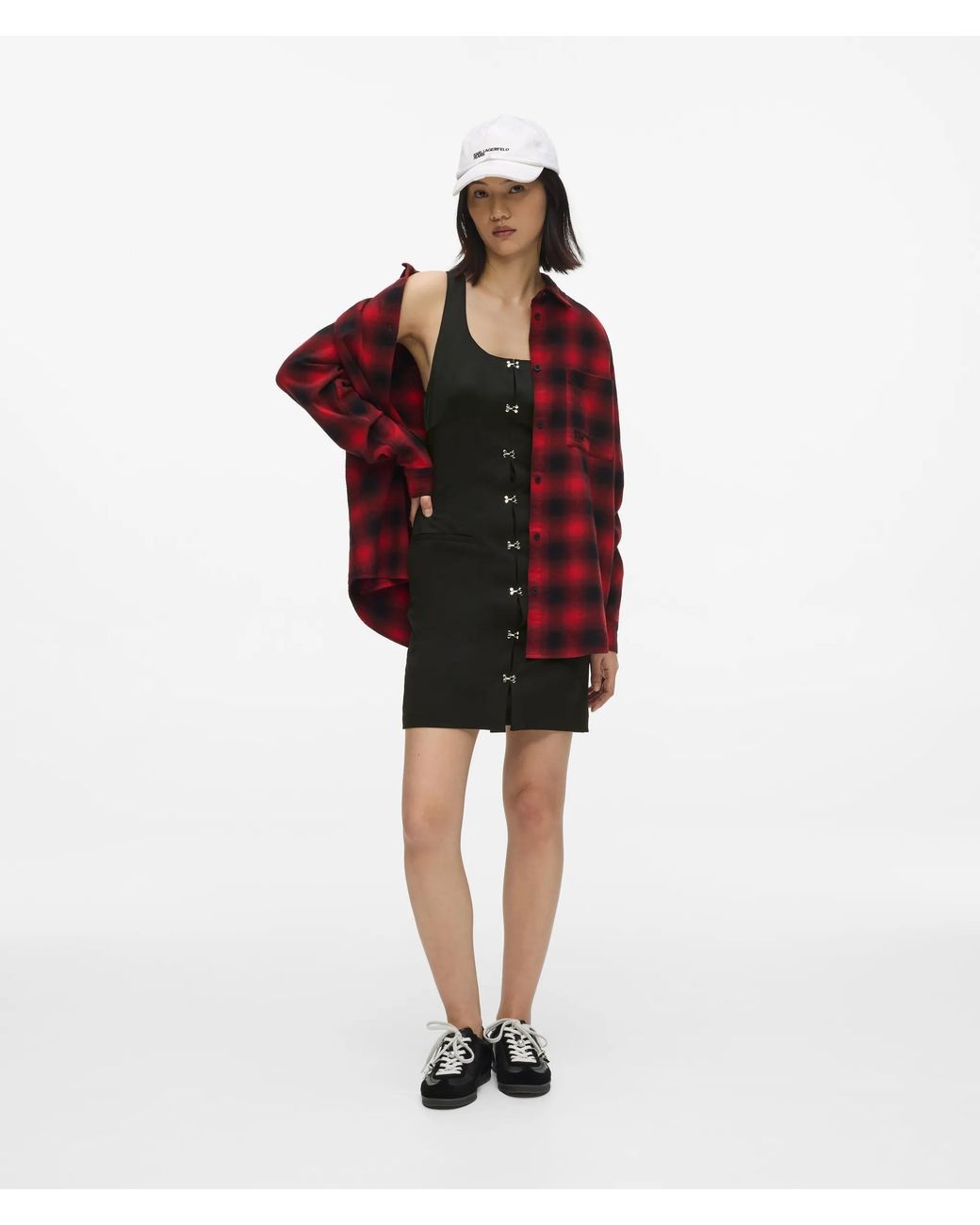 KL Jeans Black Satin Panel Dress