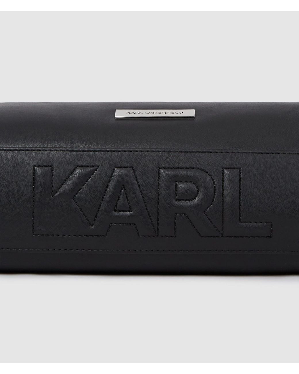 Karl Lagerfeld Black Ikon Smooth Rectangular Bag