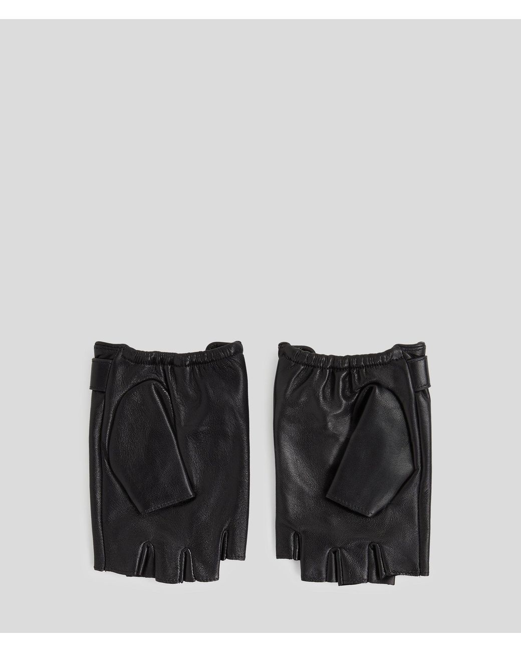 Karl Lagerfeld Black K/Monogram Fingerless Gloves for men