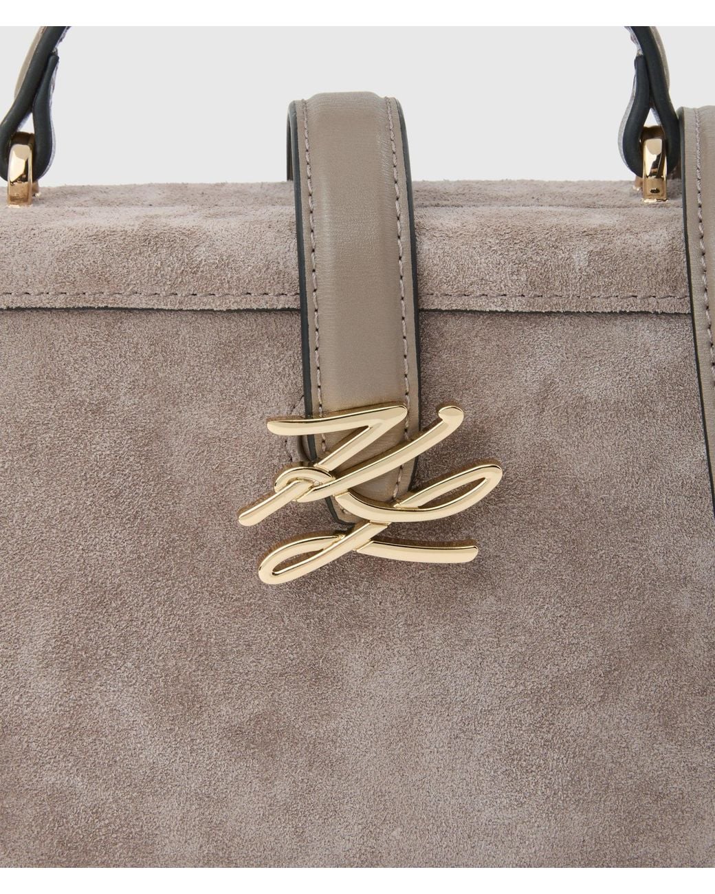 Karl Lagerfeld Multicolor K/Autograph Drop Small Suede Trunk Bag