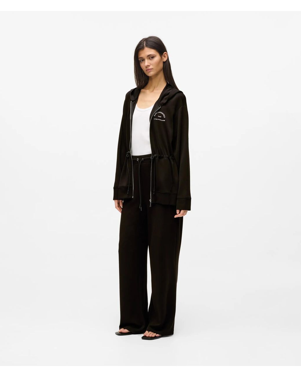 Karl Lagerfeld White Rue St-Guillaume Sweatpants