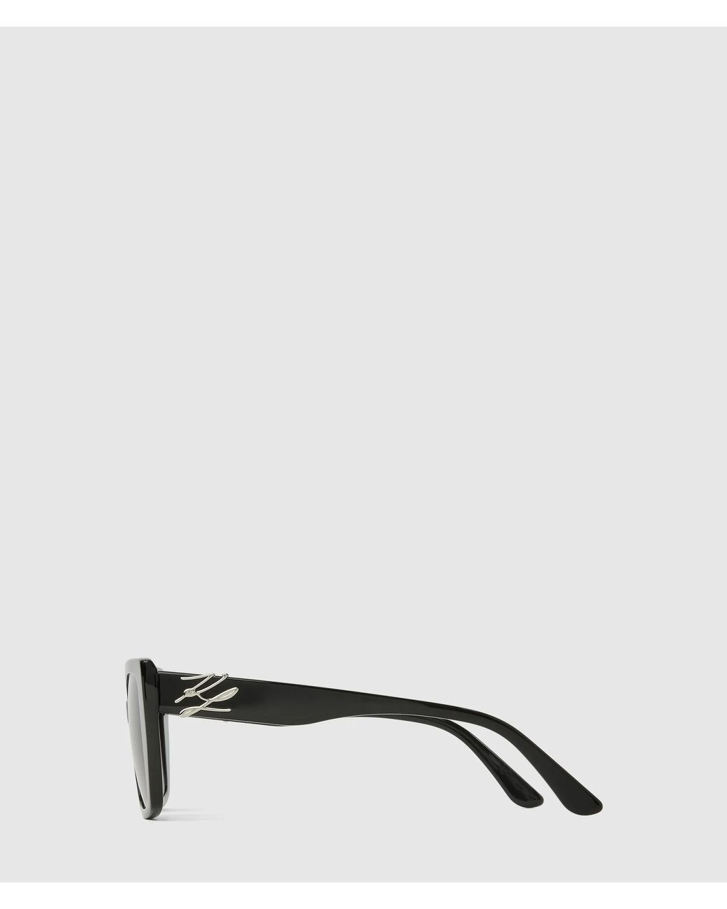Karl Lagerfeld Black Autograph Chunky Sunglasses