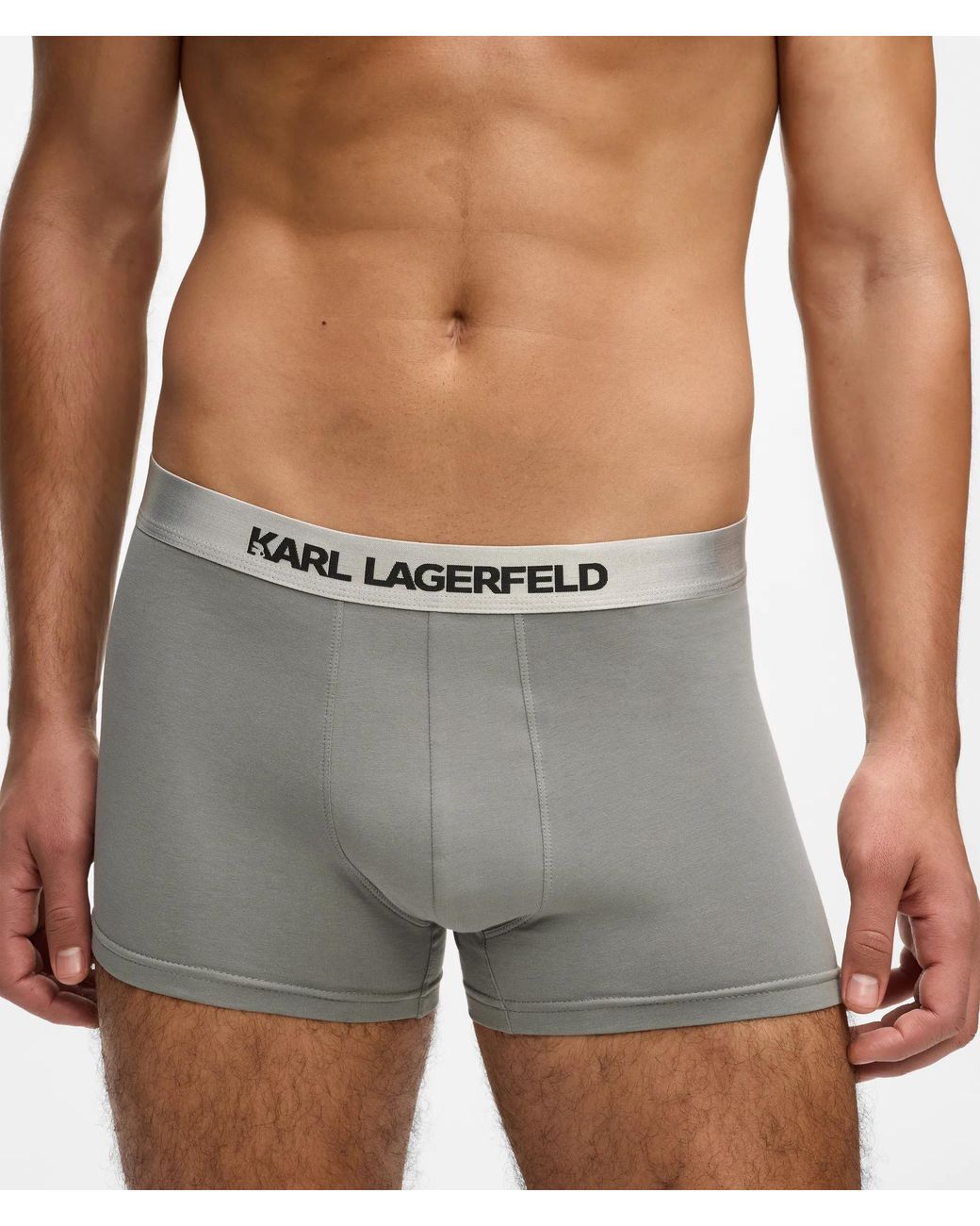 Karl Lagerfeld Green Metallic Logo Trunks – 3-Pack for men