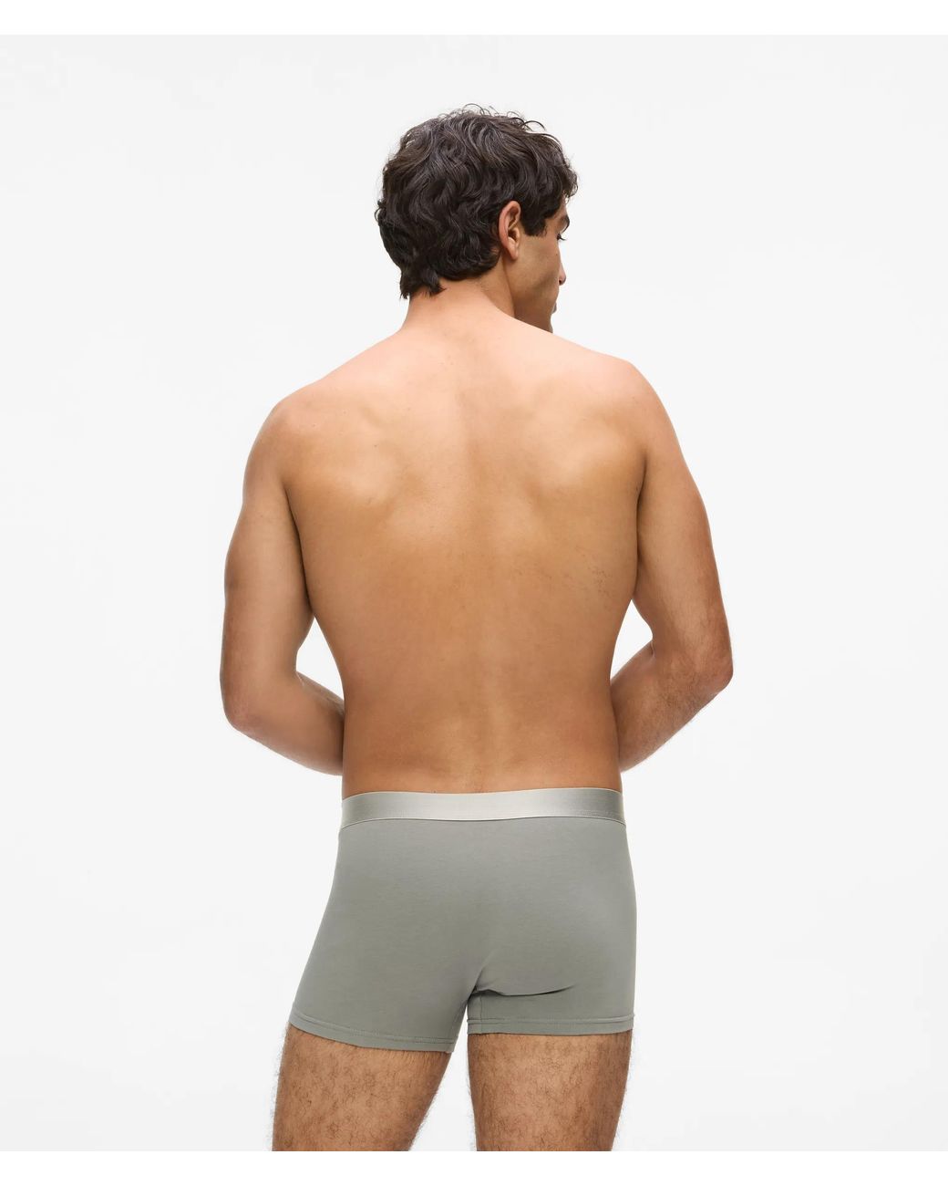 Karl Lagerfeld Green Metallic Logo Trunks – 3-Pack for men