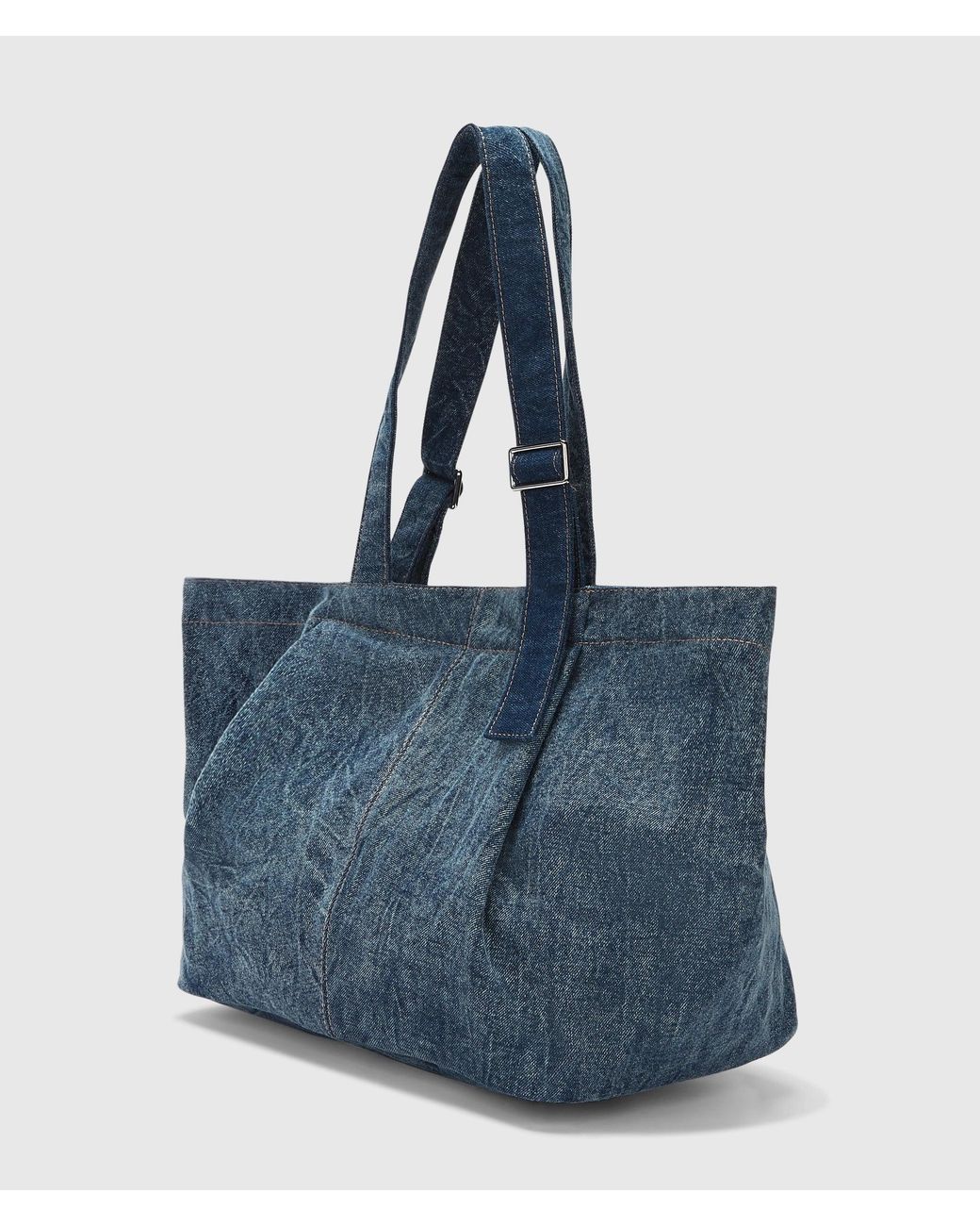 KL Jeans Blue Denim Buckle Strap Shopper