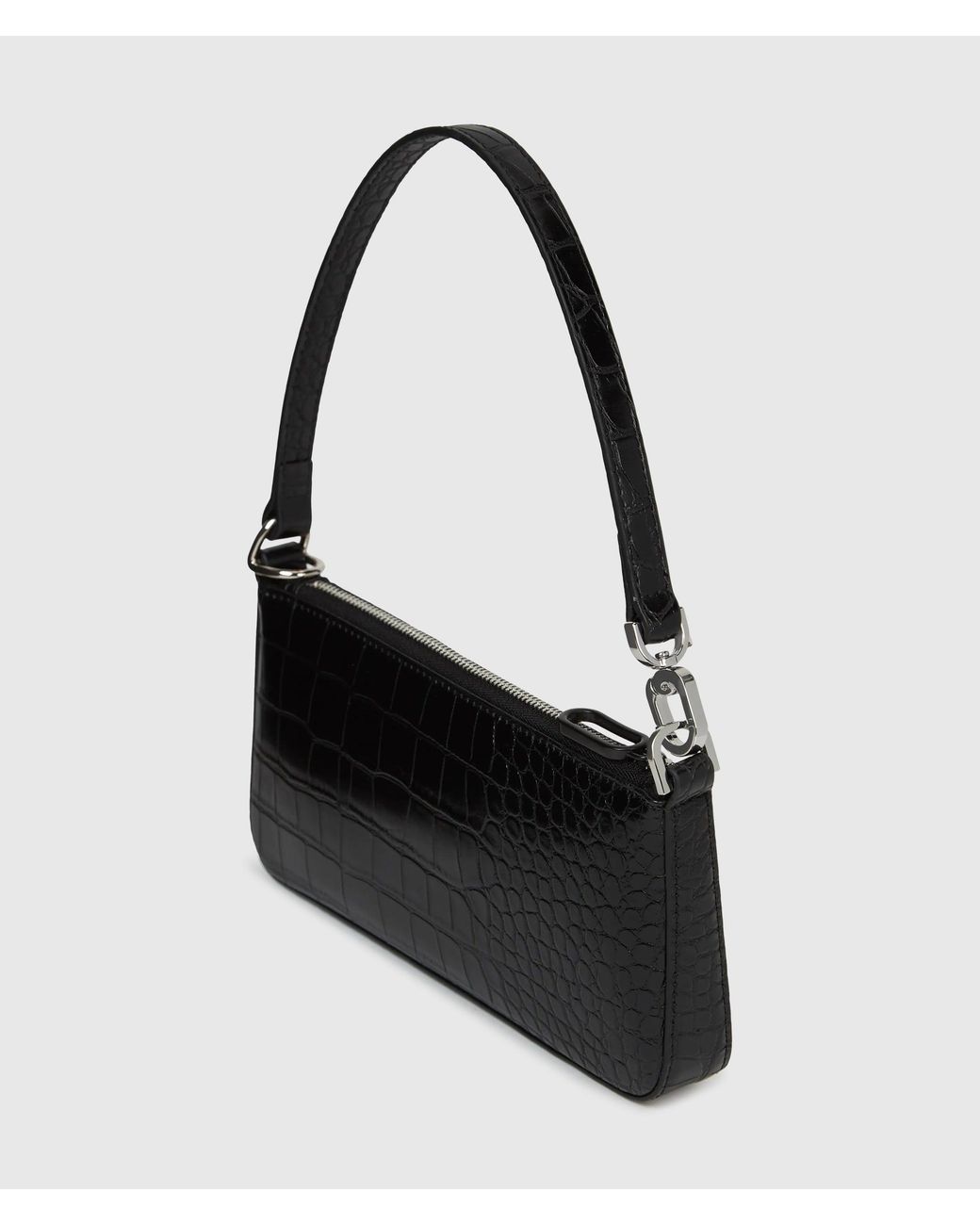 KL Jeans Black Transformable Croco Pouch