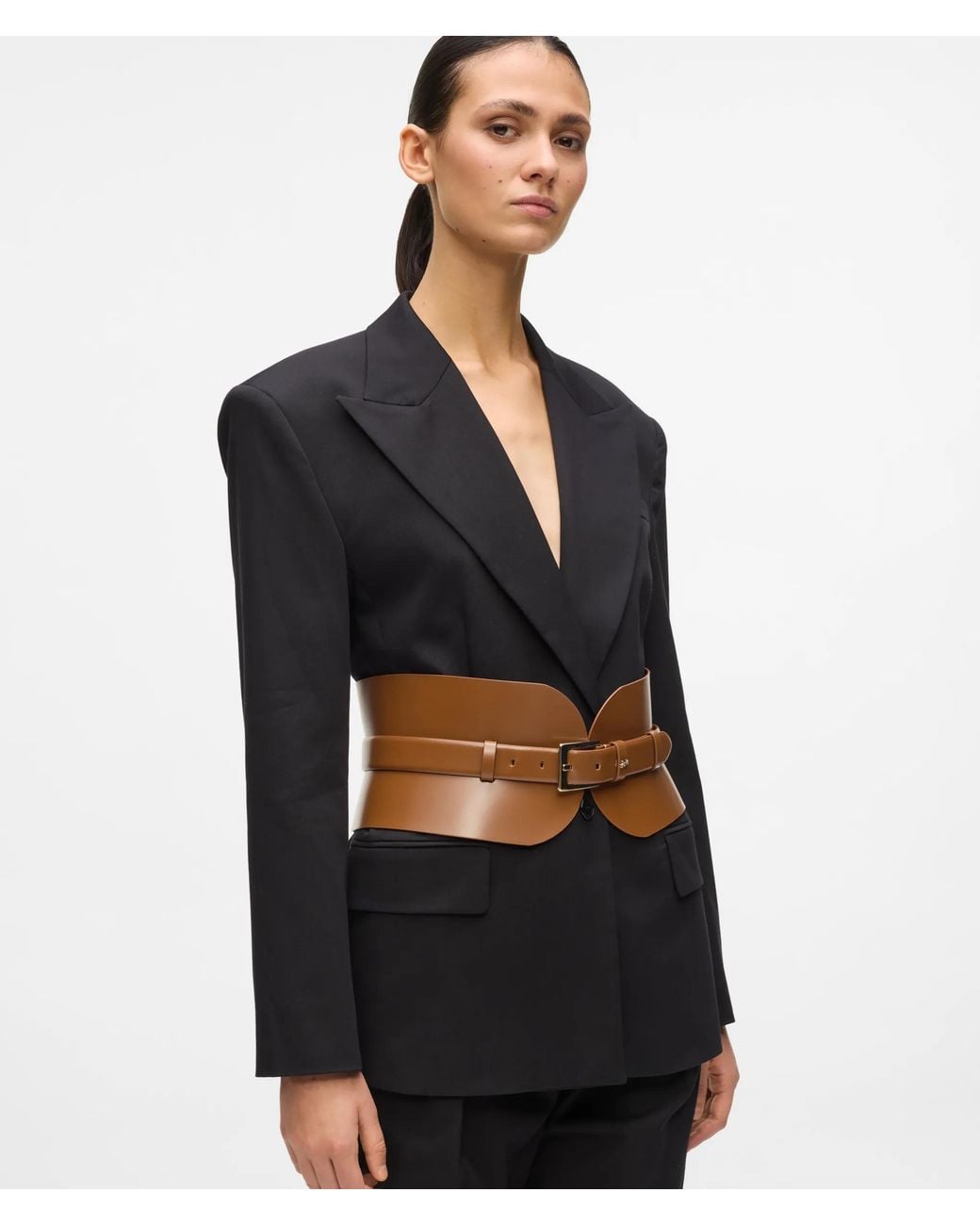 Karl Lagerfeld Brown K/Essential Belt