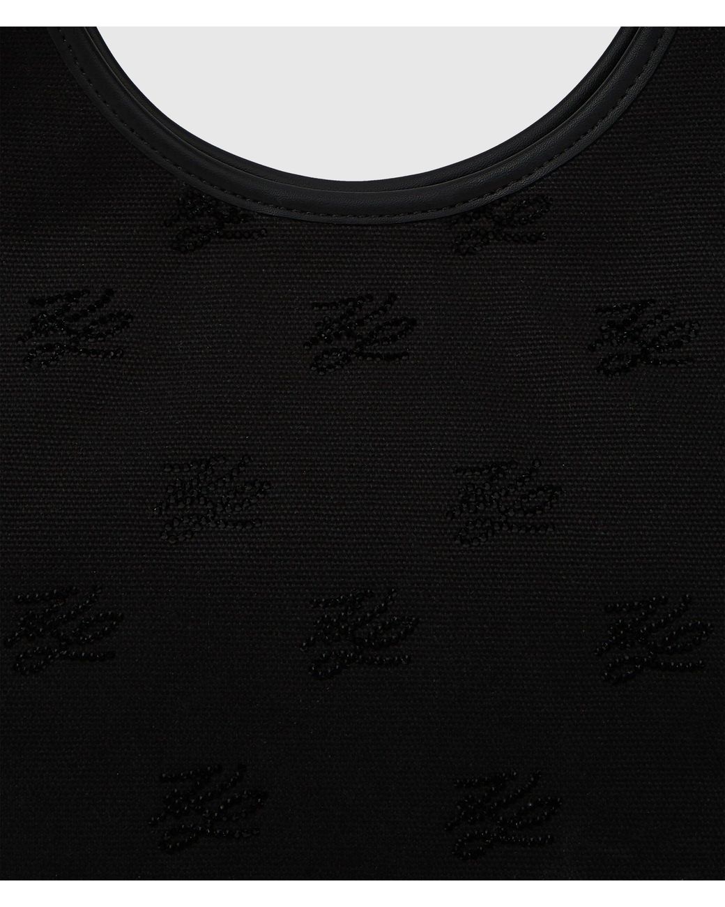 Karl Lagerfeld Black Exclusive K/Autograph Rhinestone Large Tote Bag