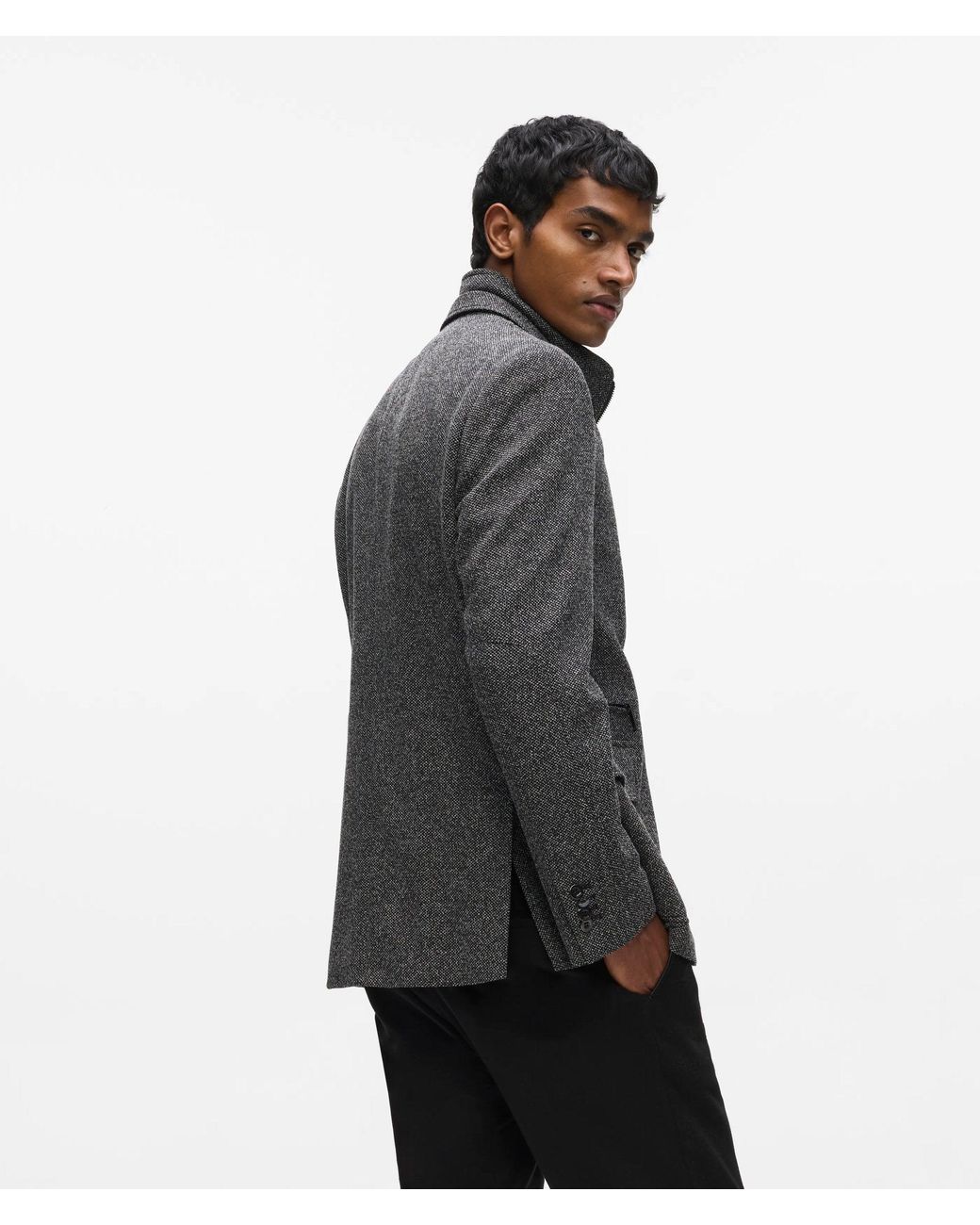 Karl Lagerfeld Gray Padded Insert Jacket for men