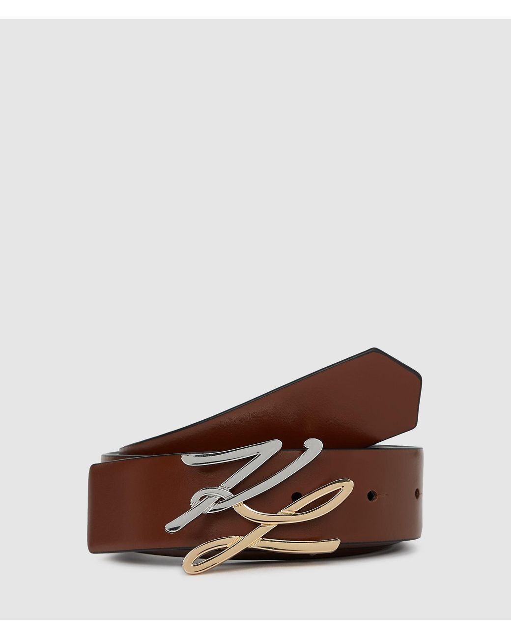 Karl Lagerfeld Brown K/Autograph Reversible Belt