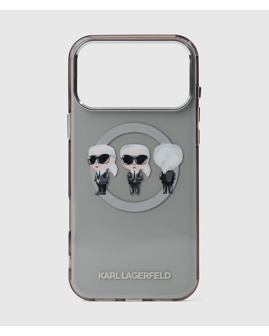 Karl Lagerfeld Gray Ikon Karl Trio Iphone 17 Pro Max Case