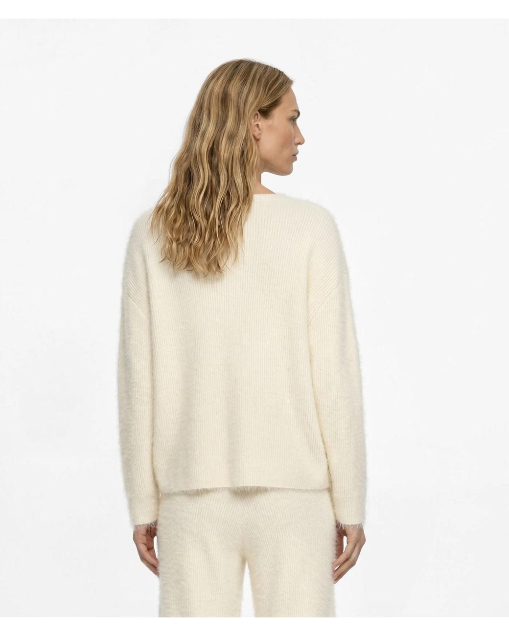 Karl Lagerfeld Natural Fluffy Loungewear Jumper