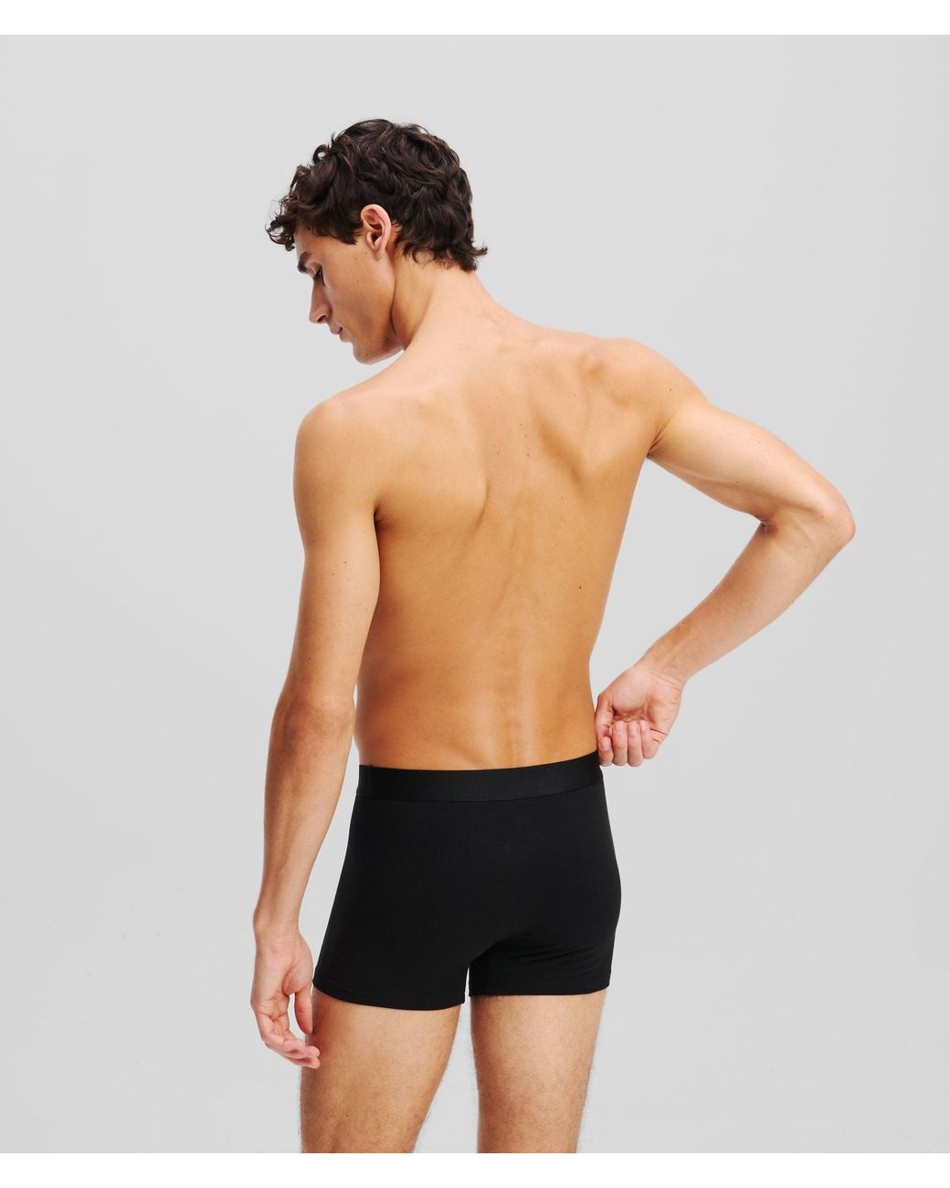 Karl Lagerfeld Black Tonal Logo Trunks – 3-Pack for men