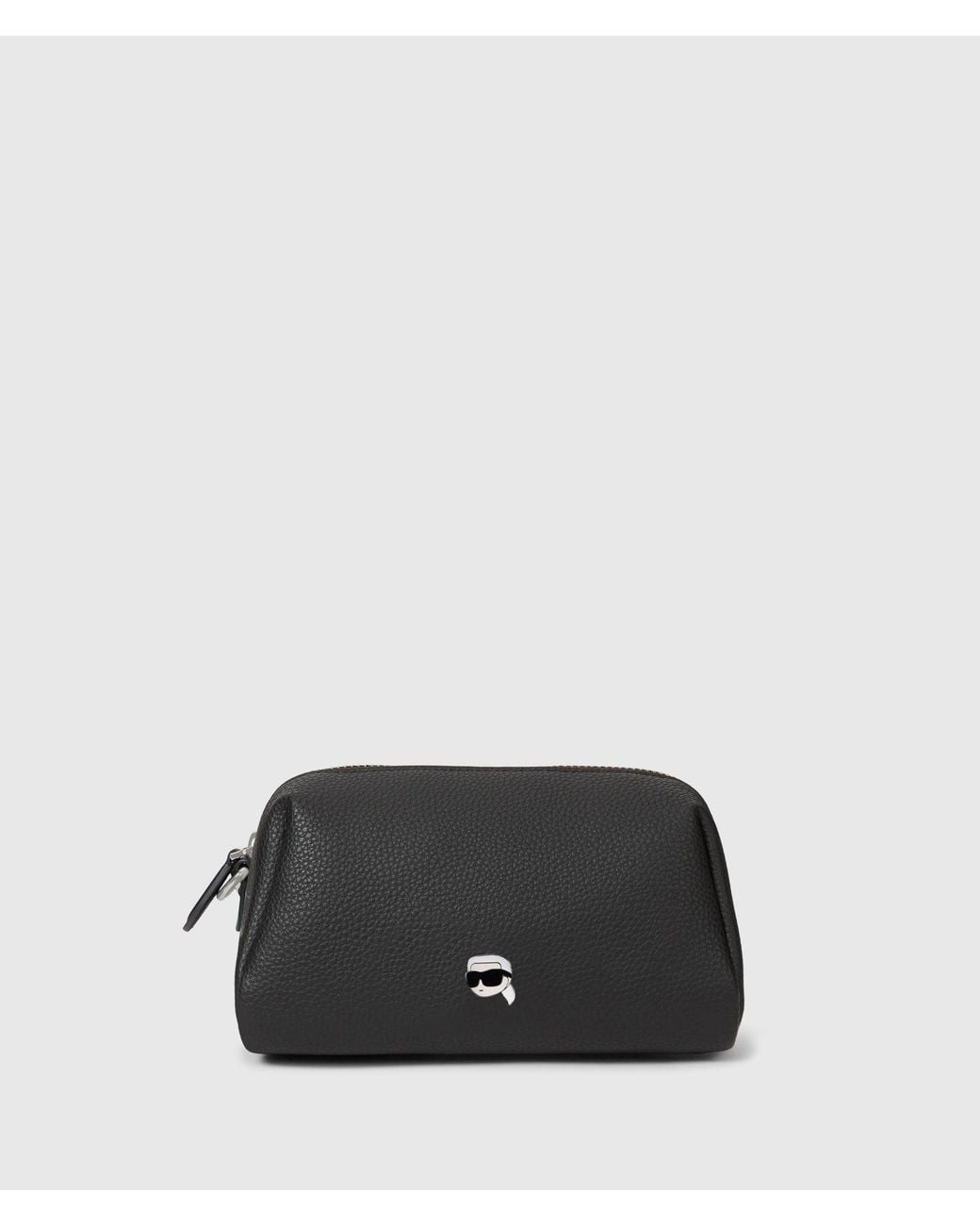 Karl Lagerfeld Black Ikon Pebble Vanity Case