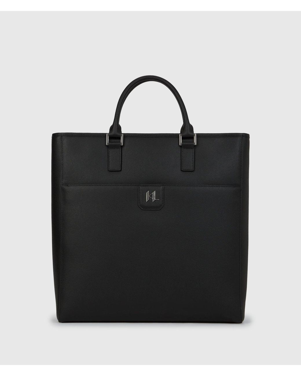 Karl Lagerfeld Black K/Monogram Leather Tote Bag for men