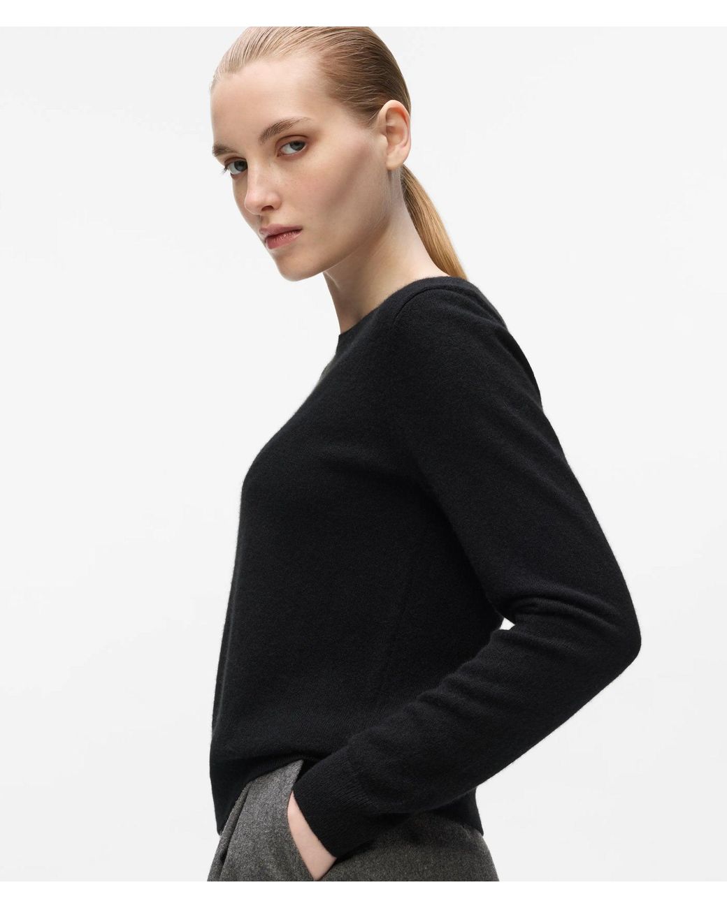 Karl Lagerfeld Black Exclusive Cashmere Crew Neck Sweater