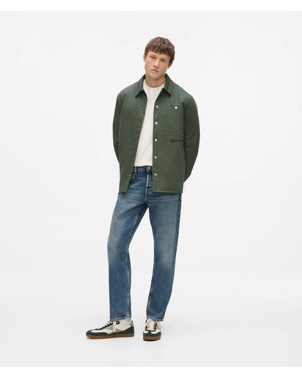 KL Jeans White Dark Tapered Jeans for men