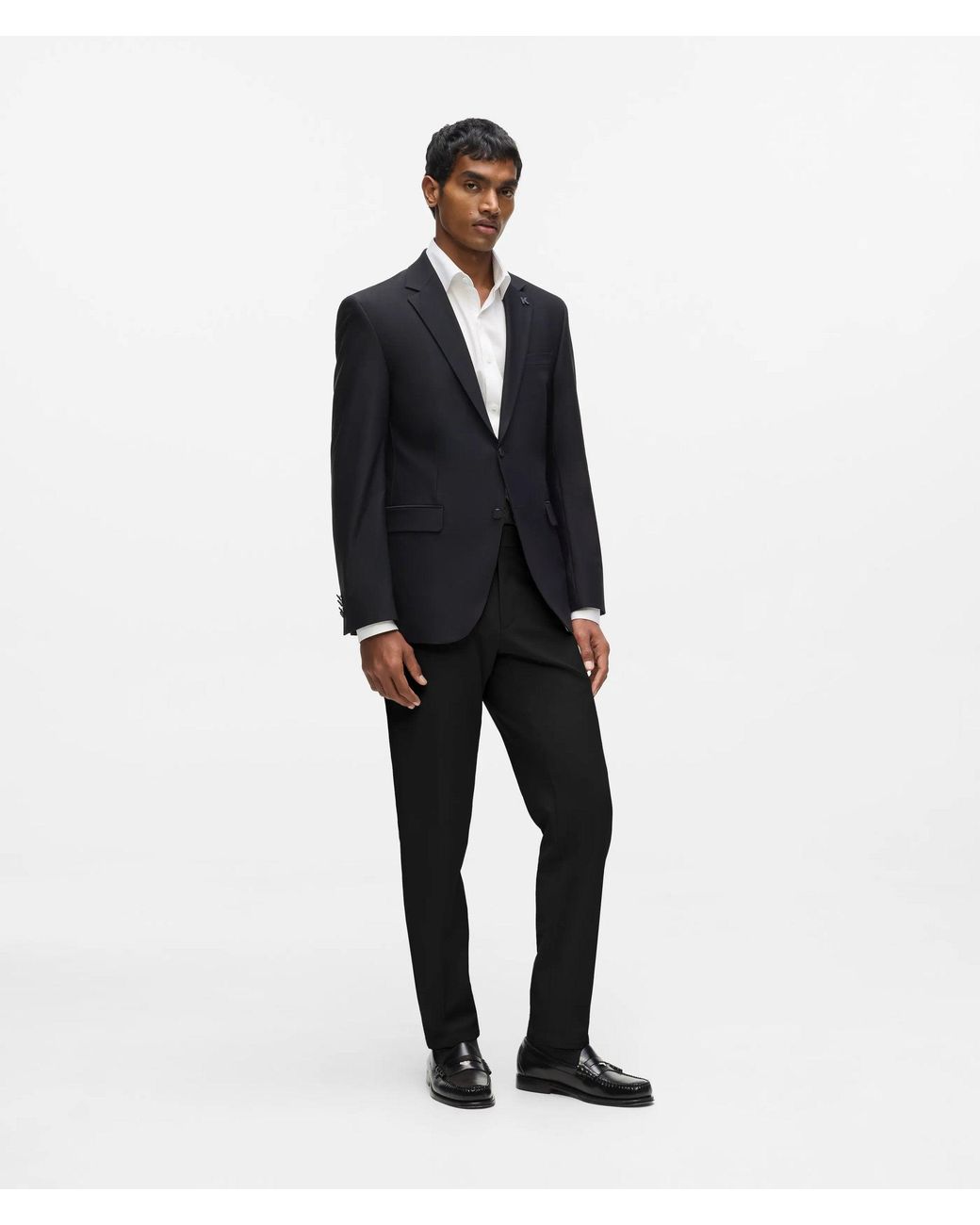 Karl Lagerfeld Black Monogram Pin Blazer for men