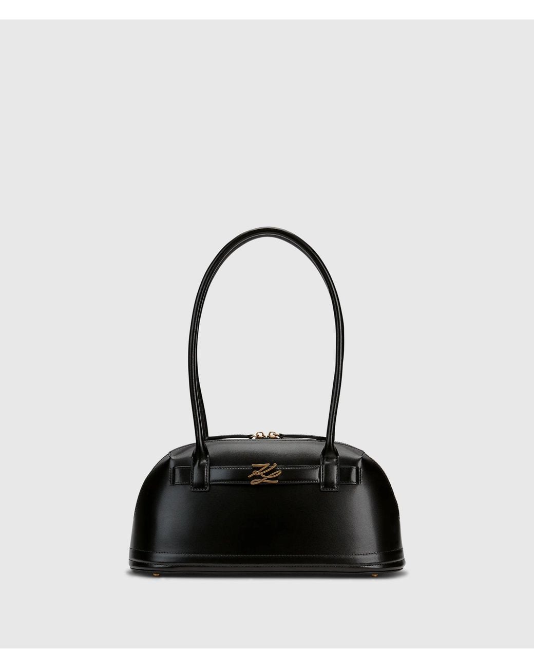 Karl Lagerfeld Black K/Autograph Medium Bowling Bag